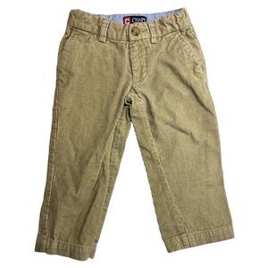 Chaps Toddler Boys 2T Khaki Beige Corduroy Adjustable Waist 4 Pocket Pants